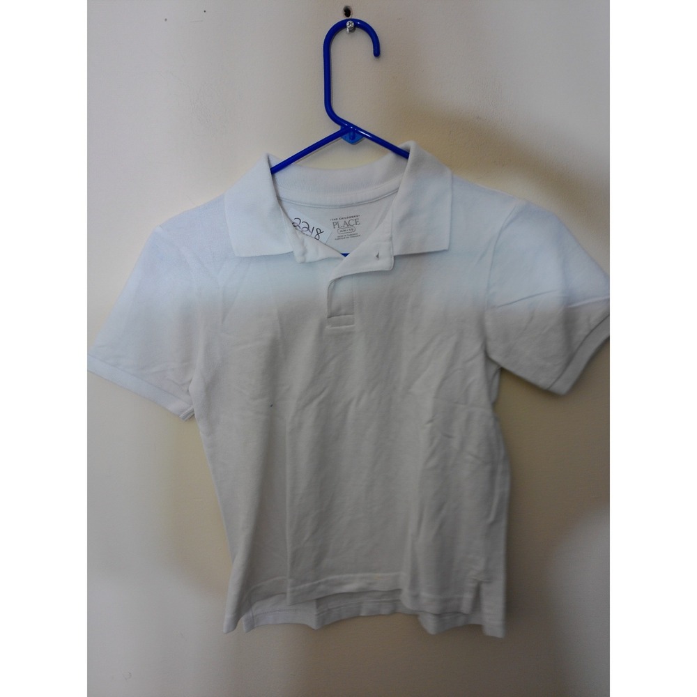 The Children's Place Polo Shirt Youth M 7/8 White Classic Uniform